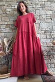 Tasha Damask T Shirt Maxi Dress Rioja